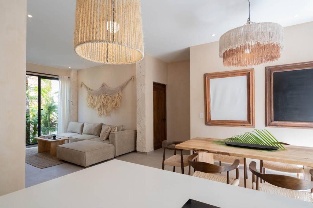 Apartmán Lujoso Departamento Boho-Chic Con Alberca Privada Tulum Exteriér fotografie