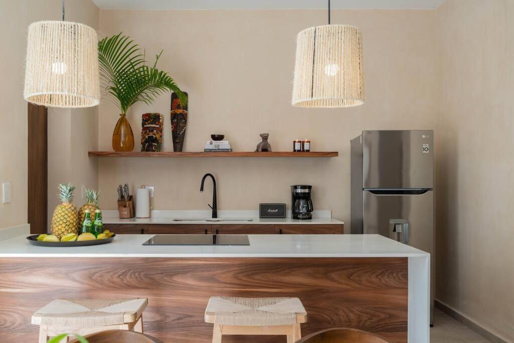 Apartmán Lujoso Departamento Boho-Chic Con Alberca Privada Tulum Exteriér fotografie
