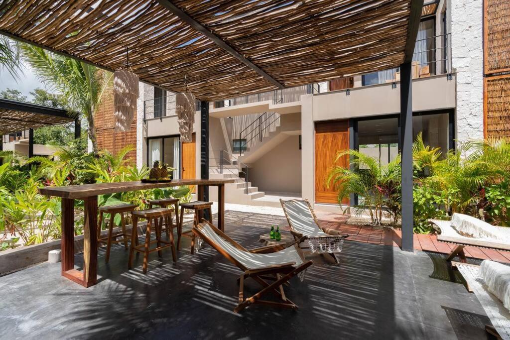 Apartmán Lujoso Departamento Boho-Chic Con Alberca Privada Tulum Exteriér fotografie