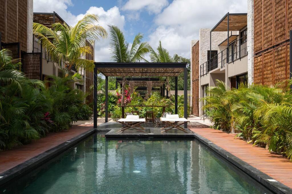 Apartmán Lujoso Departamento Boho-Chic Con Alberca Privada Tulum Exteriér fotografie
