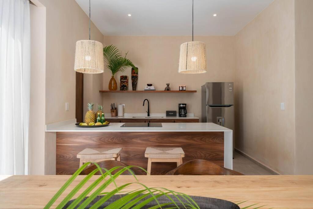 Apartmán Lujoso Departamento Boho-Chic Con Alberca Privada Tulum Exteriér fotografie