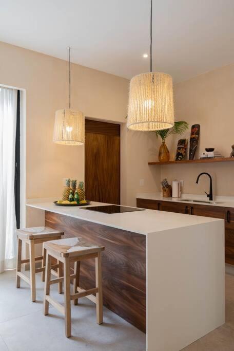 Apartmán Lujoso Departamento Boho-Chic Con Alberca Privada Tulum Exteriér fotografie
